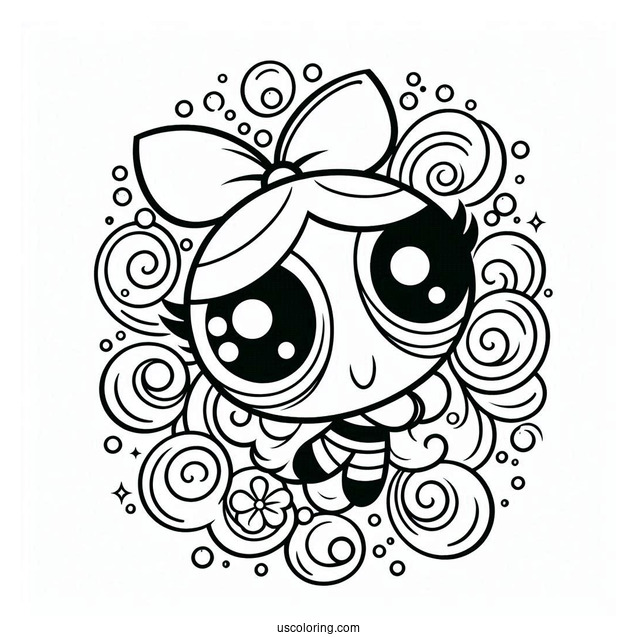 Bubbles Coloring Page For Kids