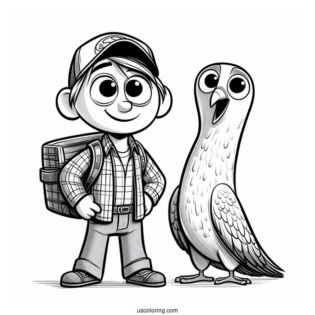 Pixar Coloring Page of Onward s Barley And Ian Lightfoot