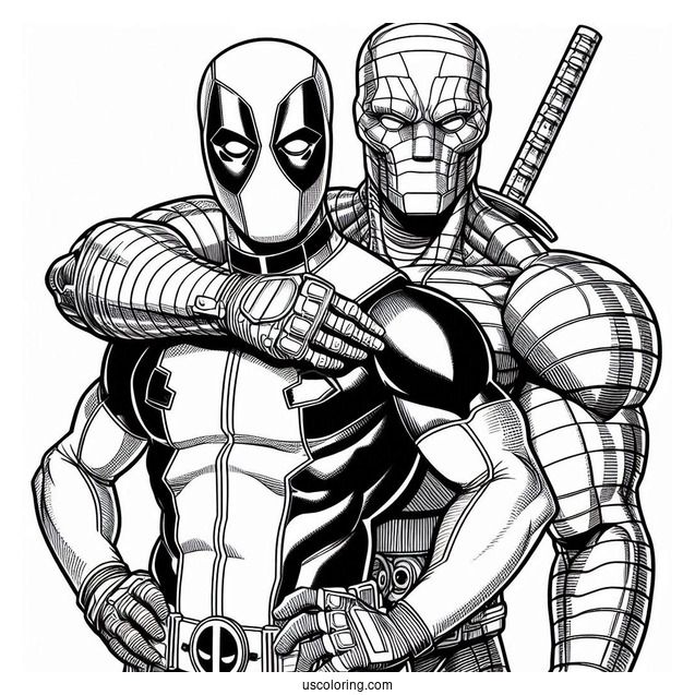 Deadpool And Colossus To Color