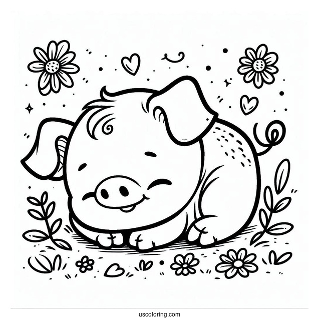 Piglet Coloring Page For Kids