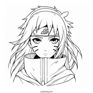 Hatake Kakashi Coloring Page Using Chidori For Kids