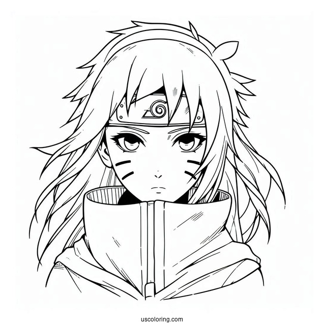 Hatake Kakashi Coloring Page Using Chidori For Kids