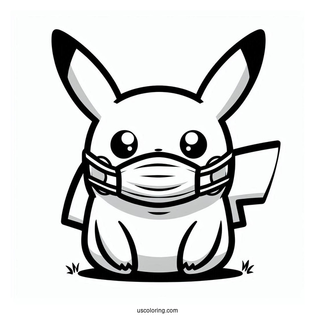 Among Us Pikachu Coloring Sheet