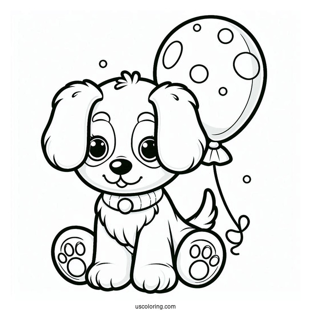 Dog Shaped Balloon To Color