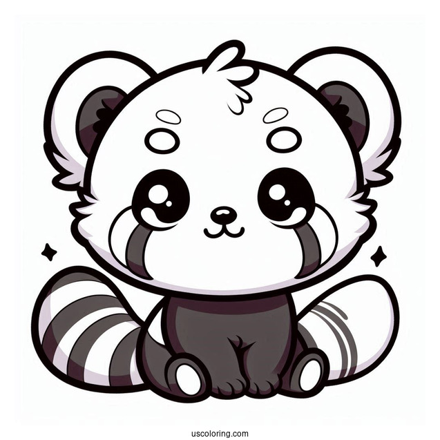 Adorable Kawaii Red Panda