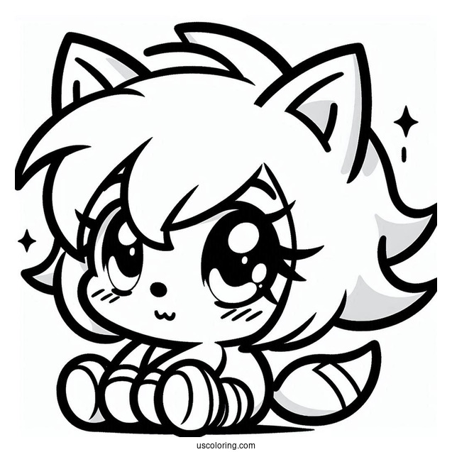 Cute Baby Sonic Cartoon To Color