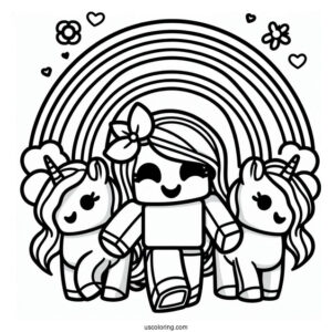 Blue Rainbow Friends Coloring Page Drooling Over Roblox Spy
