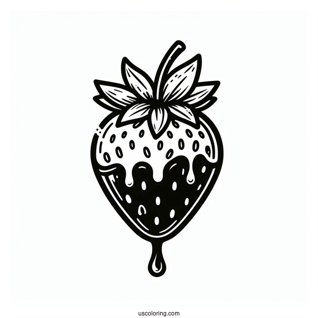 Strawberry Dipped In Chocolate To Color