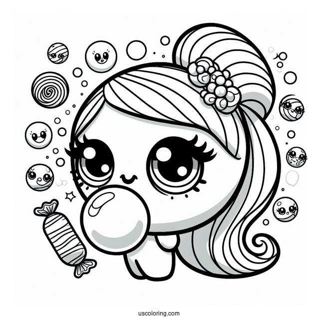 Bubbleisha Shopkins Blowing Bubble Gum