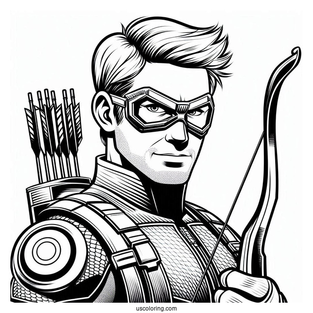 Hawkeye Clint Barton Coloring Page
