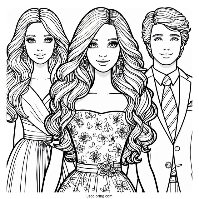 Barbie And Ken Dolls To Color