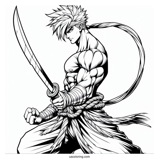 Street Fighter Coloring Page Of Vega With His Sharp Blades