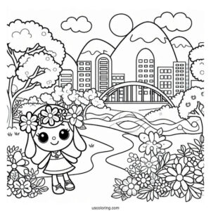 Rio Nico On A Park Coloring Page For Preschoolers