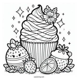 Strawberry Shortcake Coloring Page of Lemon Meringue