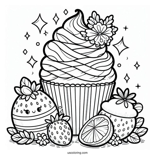 Strawberry Shortcake Coloring Page of Lemon Meringue