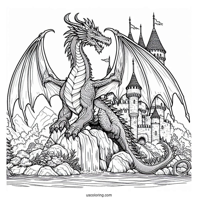 Dragon Protecting Castle