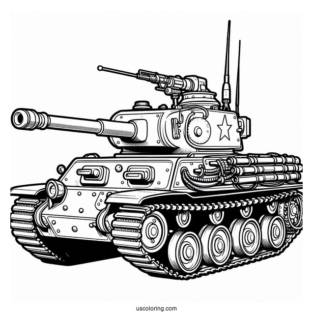 Cartoon Military Tank