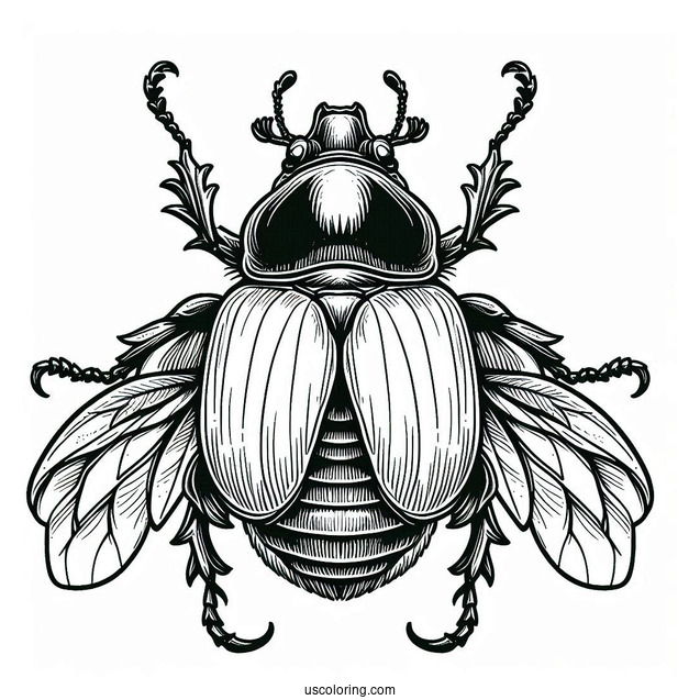 Goliath Beetle Coloring Page