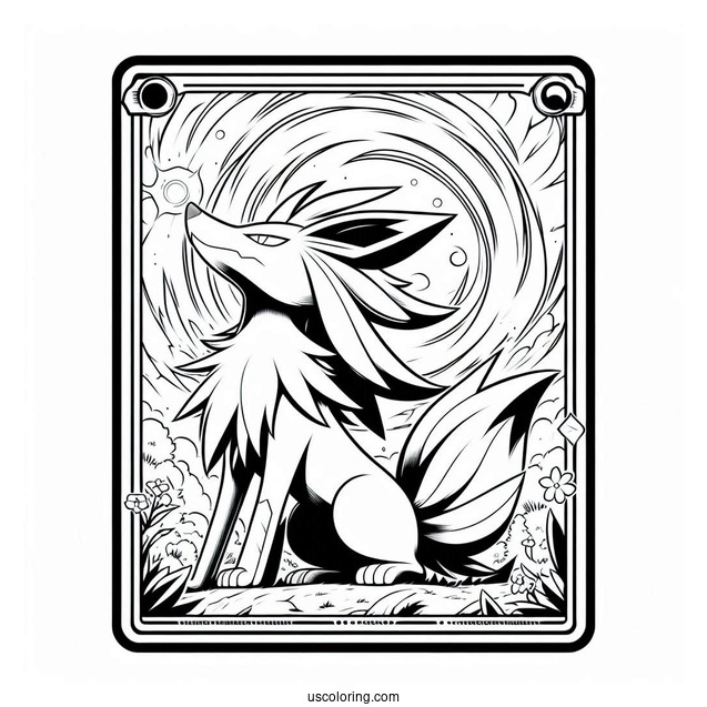 Zoroark Mind Jack Pokemon Card Coloring Page