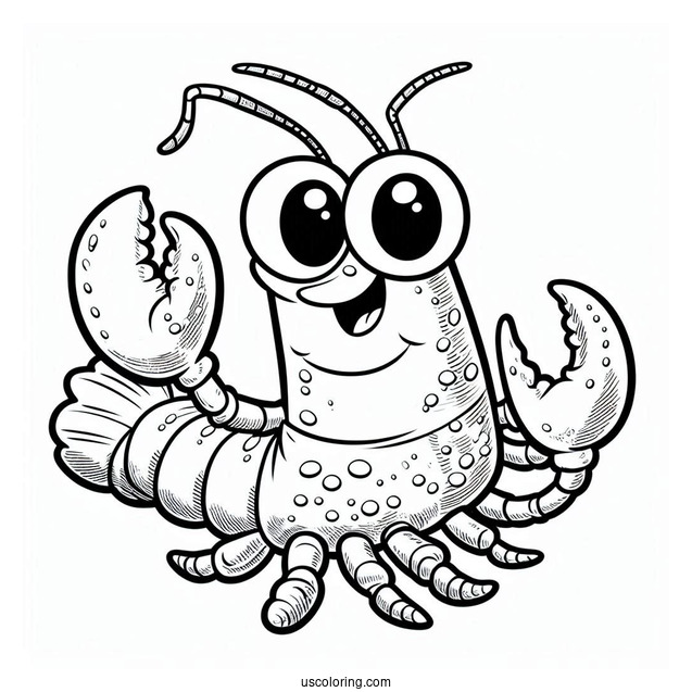 Larry the Lobster SpongeBob Coloring Page For Kids