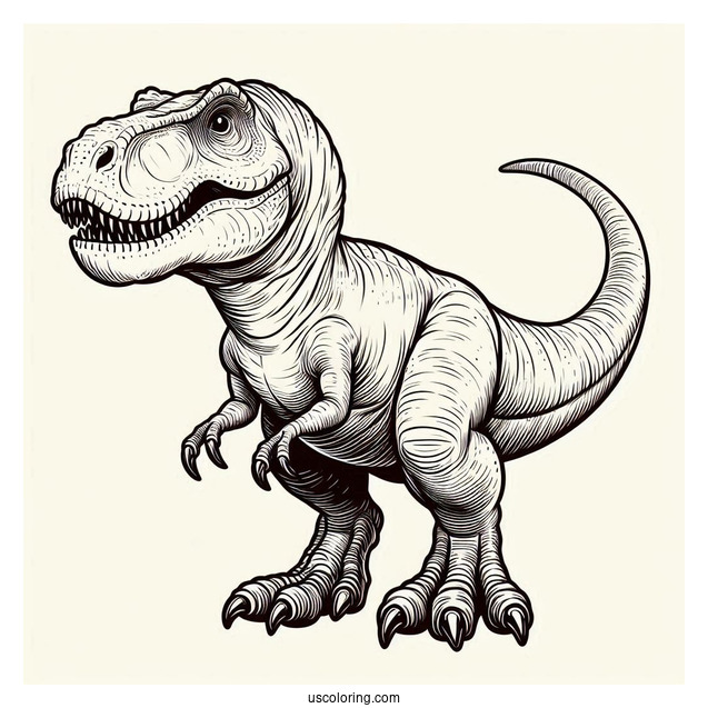 T-Rex With Large Claws To Color