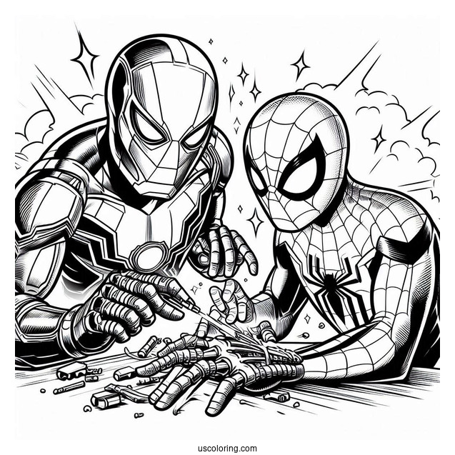 Spider-Man And Iron Man Working Together