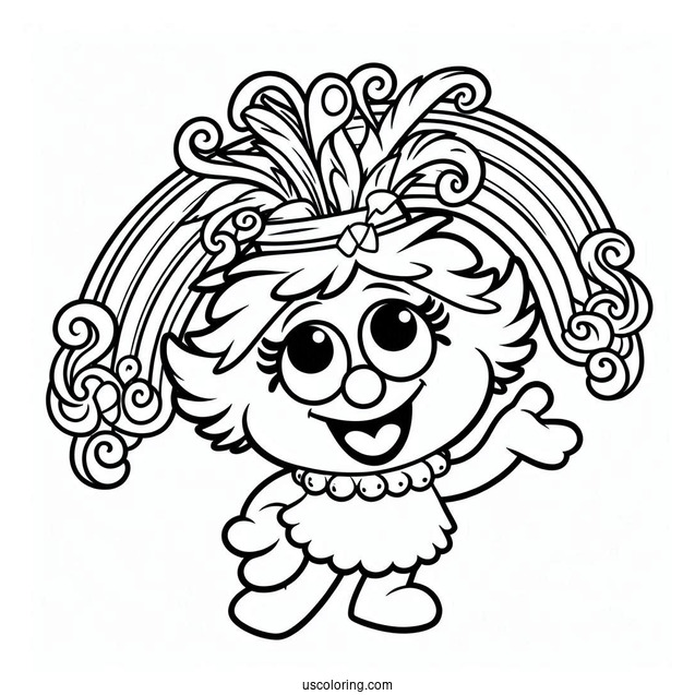 Abby Cadabby Outline Coloring In For Kids