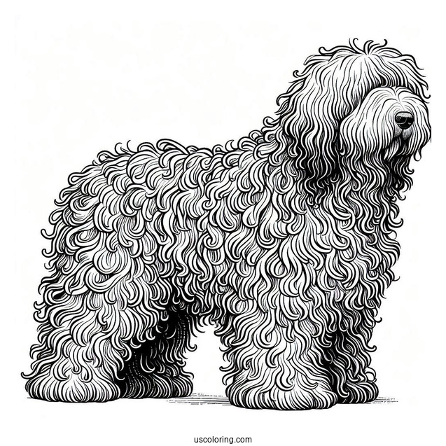 Komondor Dog With Overgrown Fur