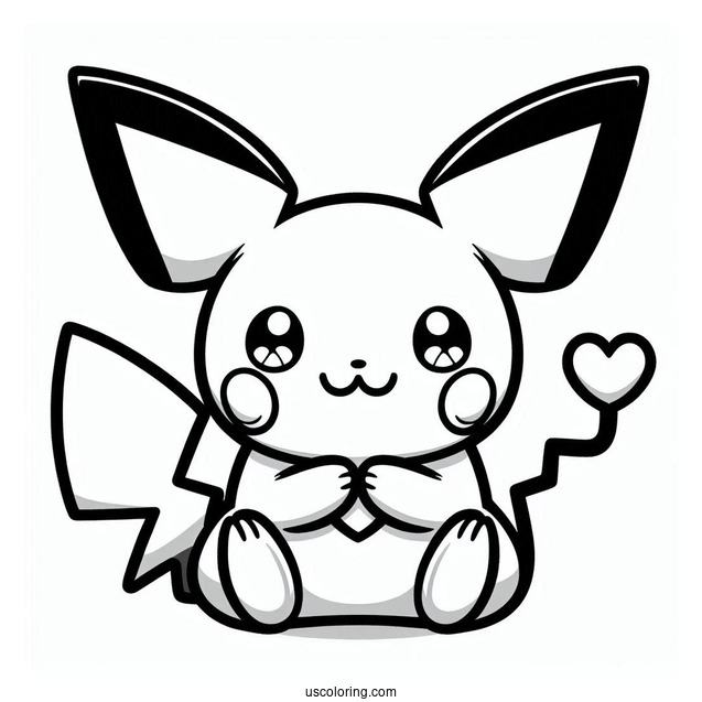 Pichu Coloring Page With Pikachu And Raichu