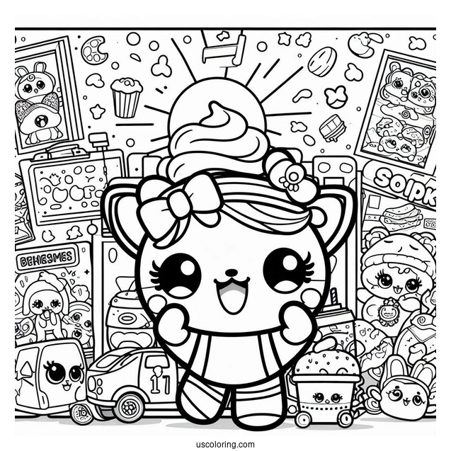 Coloring Page Of Shopkins Posters