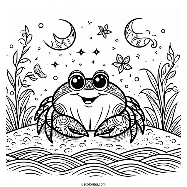 Tamatoa Crab Coloring Page From Moana