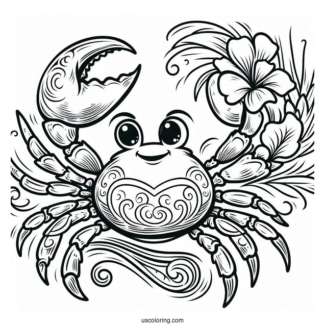 Tamatoa Crab Coloring Page From Moana