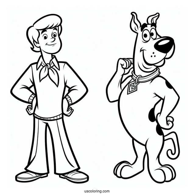 Fred Character Coloring Sheet