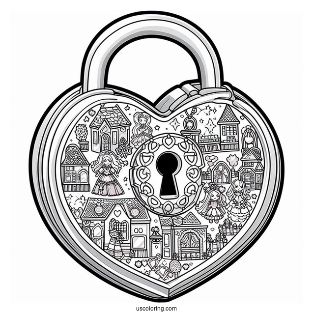 Polly Pocket Coloring Page Of Locket