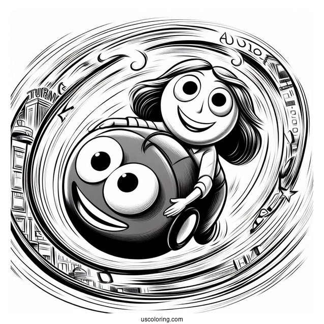 Pixar Coloring Page of Turning Red Movie Poster