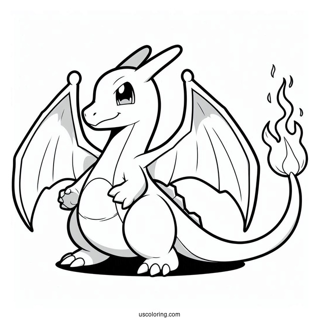 Simple Charizard Pokemon To Color