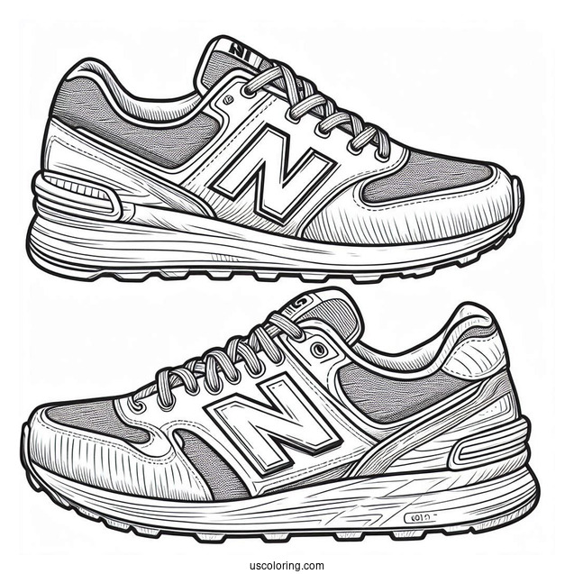 Coloring Page Of New Balance Running Shoes