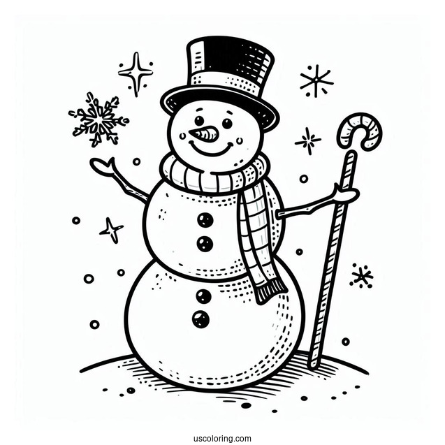 Coloring Sheet Of Frosty The Snowman