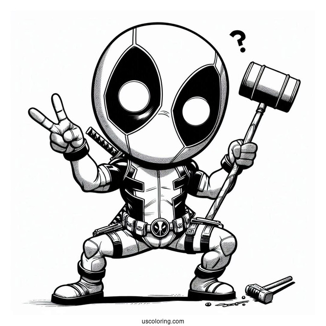 Deadpool Making a Funny Pose