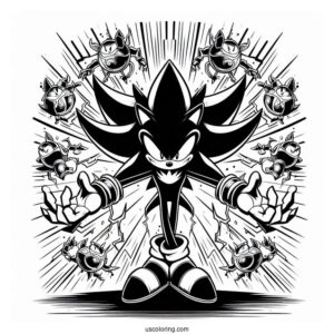 Evil Sonic Exe Coloring Page Power Up