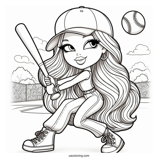 Bratz Phoebe Playing Baseball