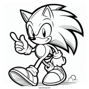Coloring Page Of Sonic the Werehog For Kids
