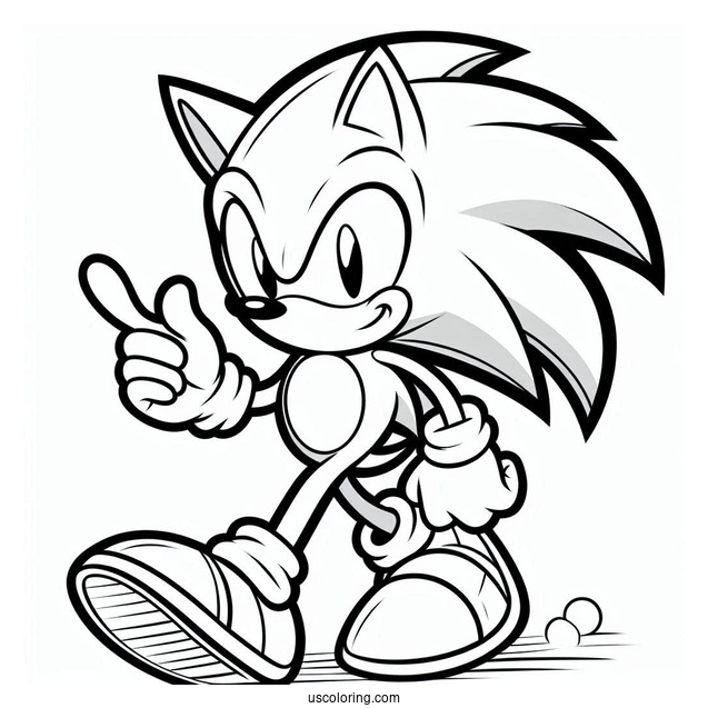 Coloring Page Of Sonic the Werehog For Kids