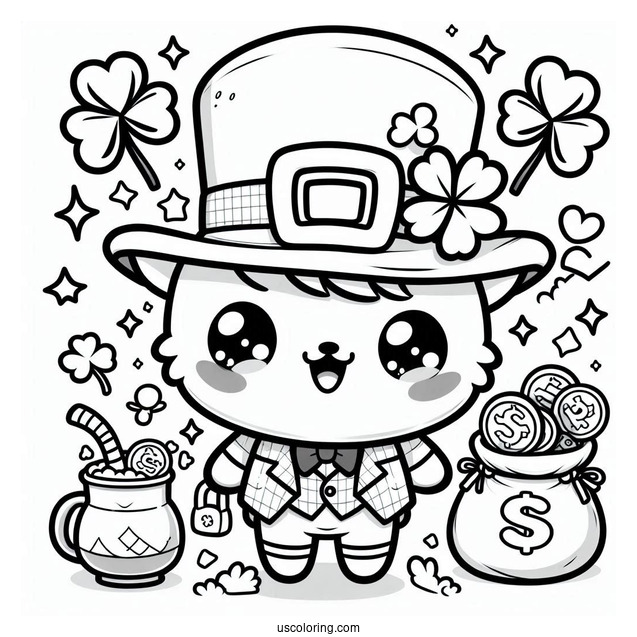 Kawaii Themed St Patrick_s Day Leprechaun