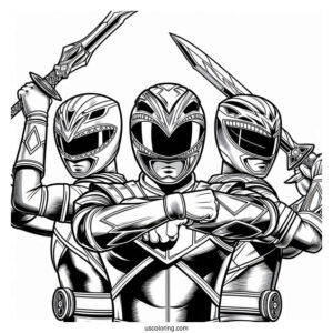 Power Rangers Super Ninja _ Steel Poster Coloring Page