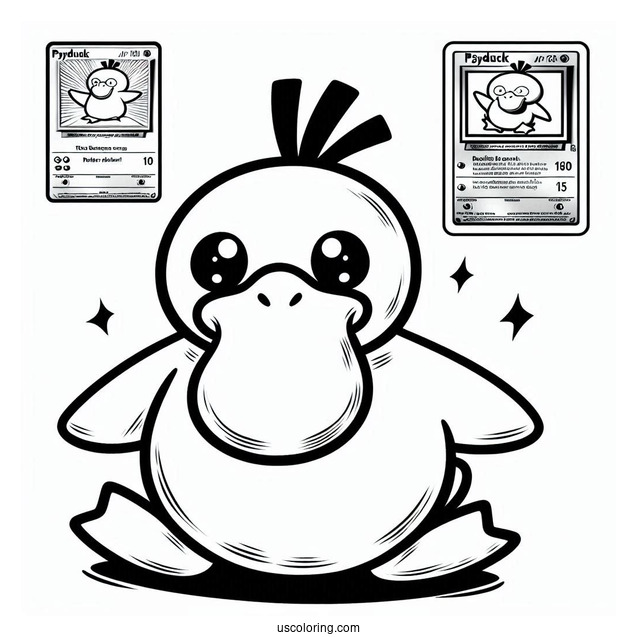 Psyduck Coloring Page Overthink Pokemon Card