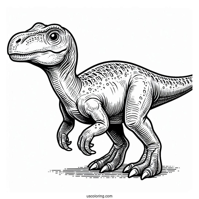 Parasaurolophus Coloring Page Fossil