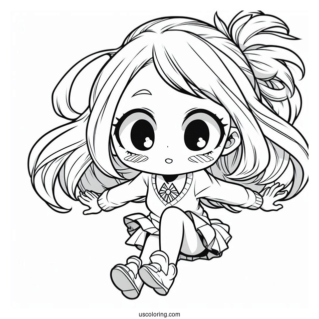 My Hero Academia Coloring Page Of Cute Chibi Eri