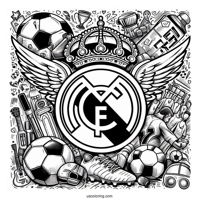 Real Madrid CF Football Club To Color