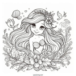 The Little Mermaid Poster Coloring Page